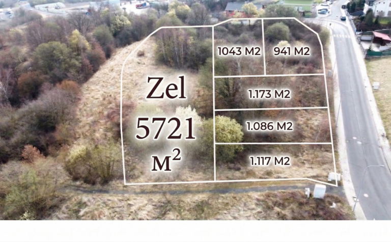 Pět stavebních pozemků, 5.360 m2, Jenišov – Pod Rohem